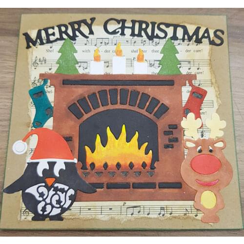 Cutting dies Penguin & reindeer Scrapbook Cardmaking Paper craft DIY Stencil Metal dies