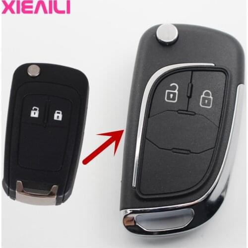 XIEAILI OEM 2Button Modified Flip Folding Remote Key Case Shell For Chevrolet Epica/Lova/Aveo/Cruze Key Fob Case S497