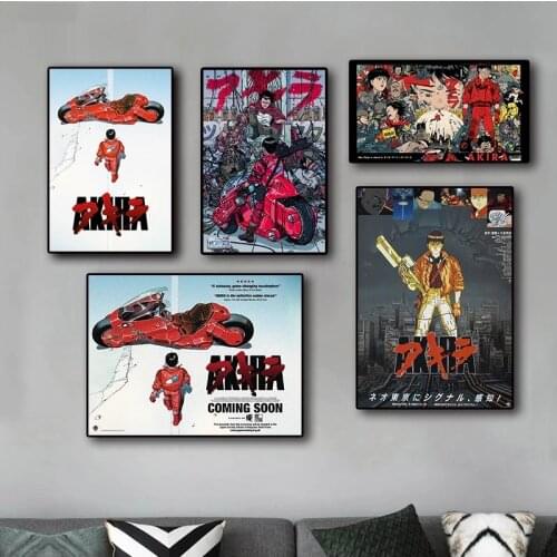 Japan Anime Figure Classic Retro Cartoon Akira Decorative Painting Picture Wall Art Kids Room Home Decoration Canvas Posters