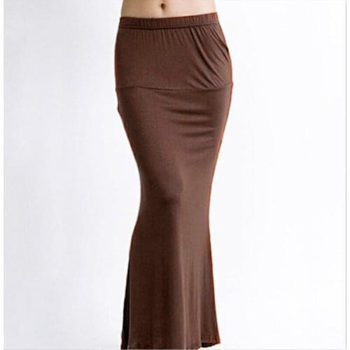 Ladies Women High Waist Flare Fishtail Maxi Long Skirt Solid Color Pleated Package Hip Evening Beach Party A-Line Pencil Dress