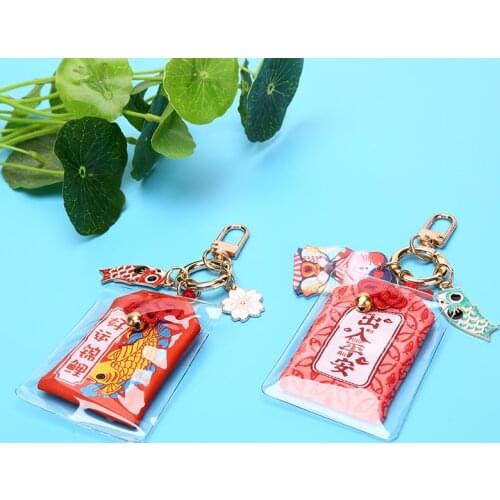 1PC Omamori Maneki Neko Dispel Misfortune Lucky Key Holder Keyring Keychain Gifts