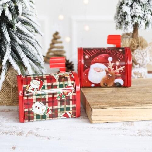 1pc Mail Box Shape Christmas Gifts Box DIY Packing for Cookies Chocolate Candy Xmas Gifts Party Decor Supplies