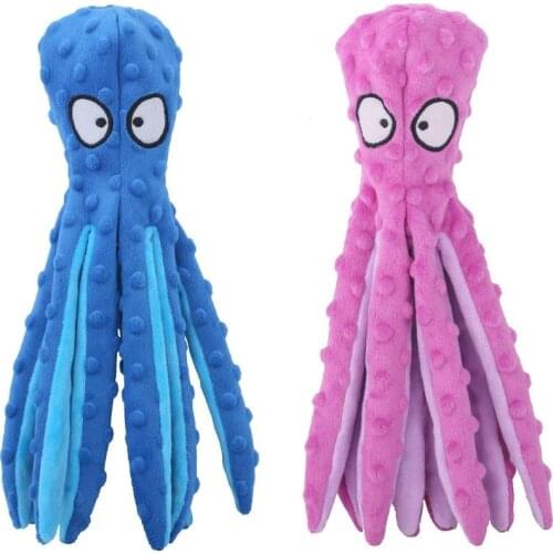 Dog Squeaky Toys Octopus Durable Interactive Dog Chew Toys for Small To Medium Dogs Training and Reduce Boredom 2 Pack