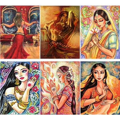 DIY 5D Diamond Painting Full Round Square Resin Mosaic Diamonte Embroidery Cross Stitch Kits Wall Art Belly Dancer Drawing