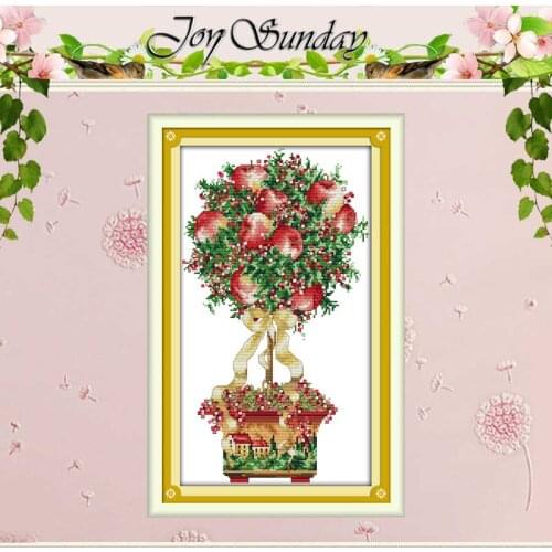 Apple patterns counted Cross Stitch 11CT 14CT Cross Stitch Set Wholesale DIY Cross-stitch Kit Embroidery Needlework