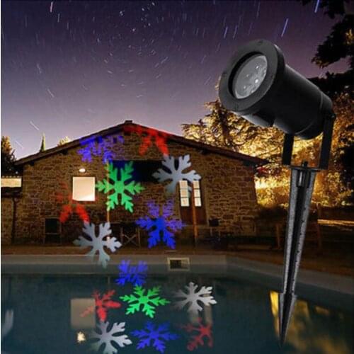 Auto Moving White or Colorful Snowflakes Christmas Holiday Lights Outdoor Waterproof Projection Snow Lights 110V 277V US EU Plug