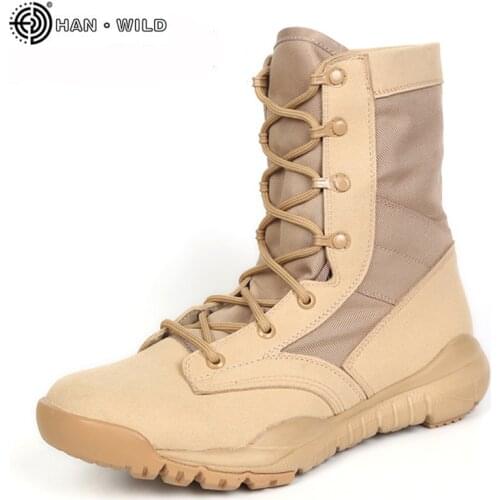 2018 Men Army Tactical Boots Winter Leather Military Ankle Boots Summer Desert Safety Shoes Mens Footwear Combat Boots