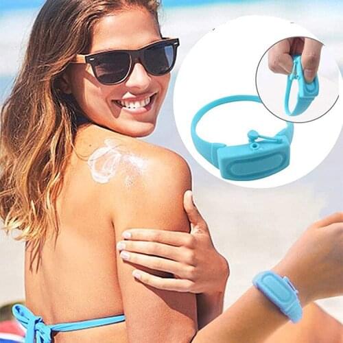 Wristband Hand Dispenser This Wearable Hand Sanitizer Dispenser Pumps Disinfectant Sanitizer Bracelet Dispensing Tool