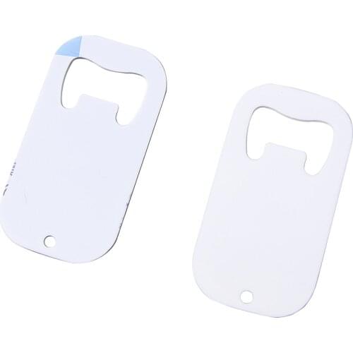 Bottle Keychain Sublimation Blank Bottle Opener Custom Printing Glass Beer Bottle Opener Multi-functional Bottle Opener