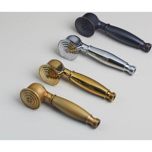 Black Antique Gold Chrome Brass Telephone Style Bathroom Shower Head Water Saving Hand Held Shower Head Spray