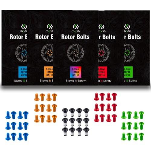 CNC Bicycle Bolts Mountain Bike Disc Brake Rotor Bike Fixed Screws 12pcs