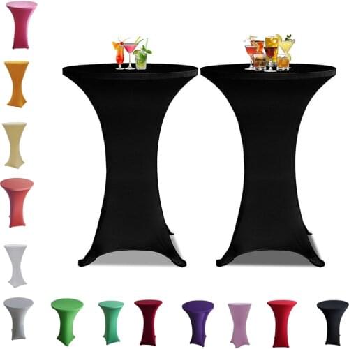 Cocktail Poseur Spandex Table Cover 60cm x 110cm Elastic Cloth Colors Select