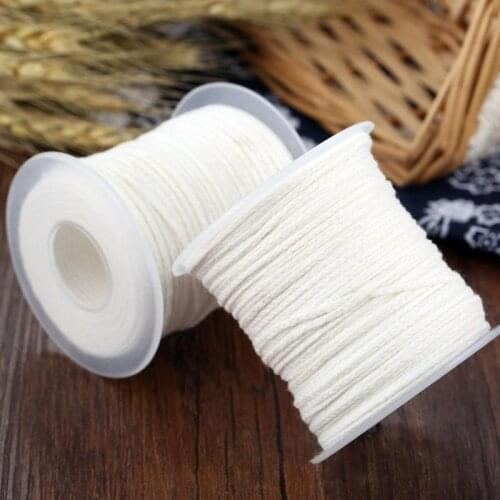 1PC 61m* 2.5mm Cotton Braid Candle Wick Core Spool Woven Wick For Candle DIY Unwaxed Candle Wicks Supplies Handmade Making Tool
