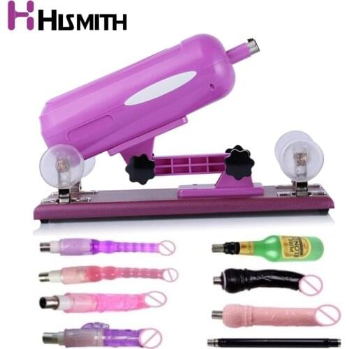 Hismith Purple Sex Machine Gun for women Angle Adjustable Multi Speeds Dropshipping EU UK US AU Adaptor