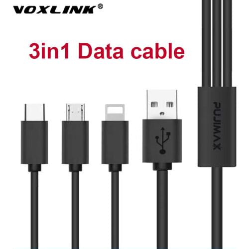 VOXLINK 2 Micro USB 2.0 Male Y Splitter Charging Data Cable 2m For Samsung Galaxy S10e Xiaomi Cord Charger Cord Data Cables