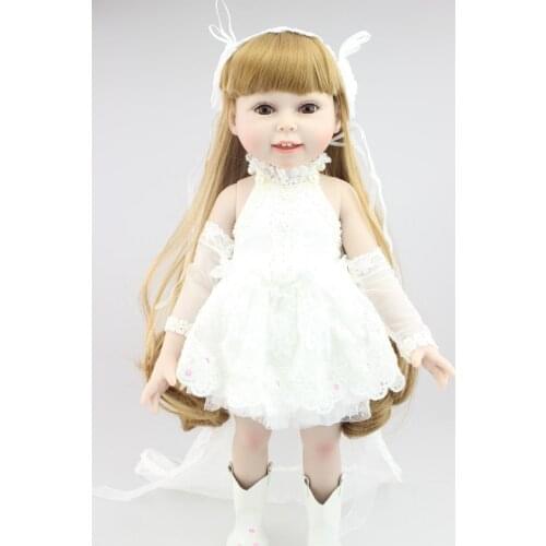 / doll boneca 45cm Russian girls dolls silicone reborn baby doll toys for child Play House Birthday Gift Christmas
