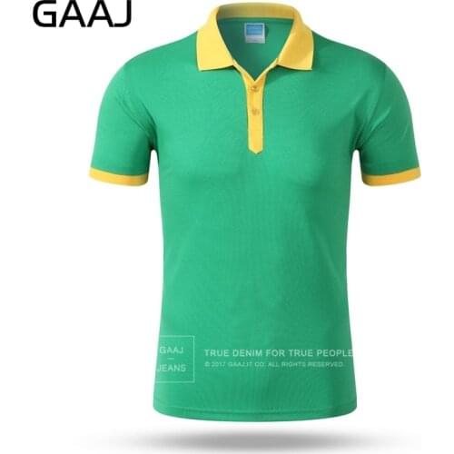 GAAJ Famous Brand 10 Colors 3XL Green Red Blue Pink Mens Polo Shirt Slim Fit Casual Shirts Clothing Short Sleeve Poloshirt 2VB4