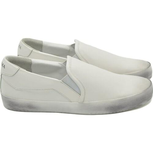 CANGMA Luxury Brand Designer Casual Shoes Mans Genuine Leather Sneakers Men Loafer Slip On Leisure Sneaker Male