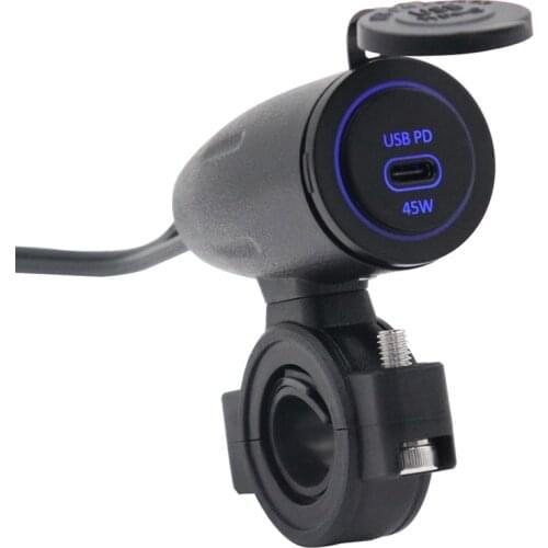 NEW-Universal Motorcycle USB PD Charger Quick Charger for Phone for Handlebars Mount