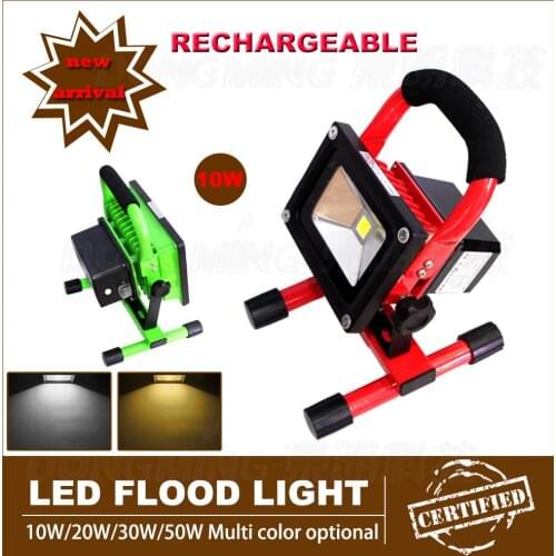 Hot sales rechargeable LED Floodlight portable best quality emergency 85-265v LED flood light 10W with battery and charger