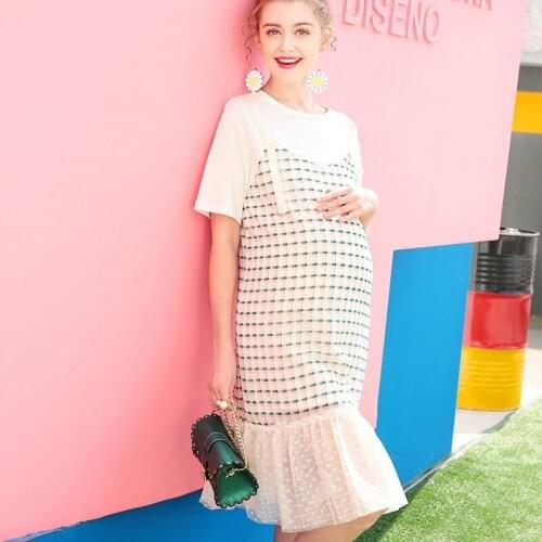 Maternity Maxi Dresses Fashion Summer Clothes 2019 Pregnancy Voile Vestidos Long Dress High Quality Soft Maternity Clothes