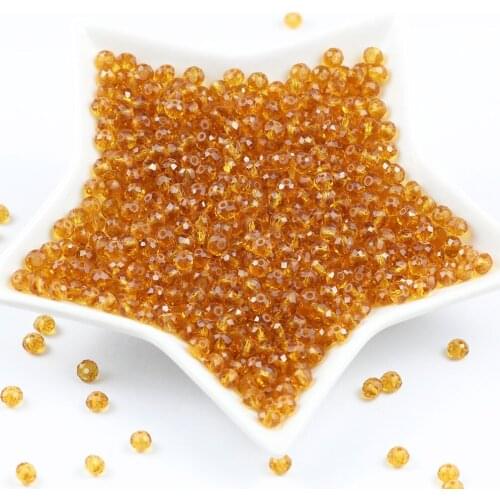 Brown Color 6mm 50Pcs Czech Flat Round Spacer Glass Beads For Jewelry Making Diy Accessories Faceted Crystal Beads Wholesale