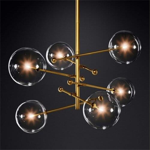 Magic Bean Chandelier Lighting Bedroom Living Room Interior Pendant Lamps Glass Ball Hanging Lamp Led Living Room Pendant