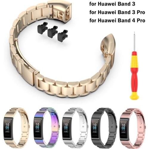 Stainless Steel Correa for Huawei Band 3 Pro Strap Metal Watchband Replacement for Huawei Band 3 Pro Bracelet Accessories