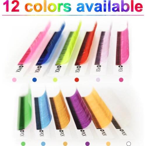 Fast shipping Faux mink eyelashes color lashes soft, All size ,High Quality individual eyelash extension maquiagem cilios