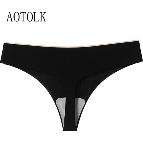 1Pac Panties Women G-string Sexy Big size XXXL Silk Thongs Underwear Bikini Briefs For Ladies T-back lingerie Summer 2021 Solid