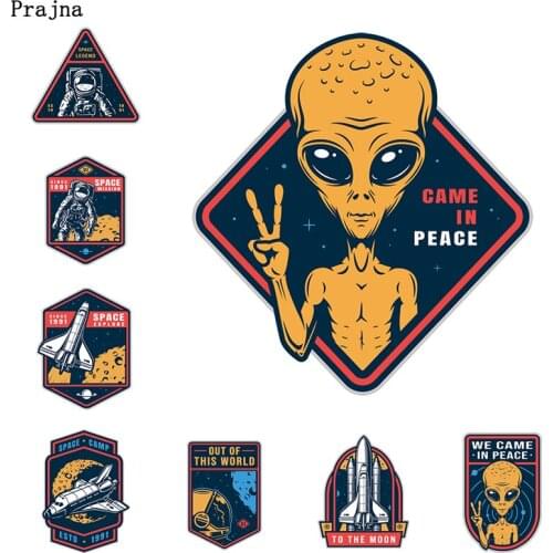 Iron On Transfers Heat Transfer UFO Applique Ironing Stickers Parches Ropa Plancha Transfert Thermique Vetement Iron On Transfer