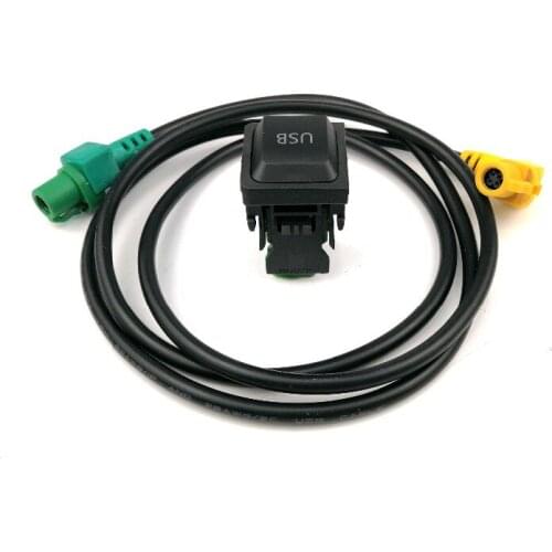 USB socket switch with wiring harness for RCD 510 RNS315 Pour for MK5 Golf MK5 MK6 5KD035726A