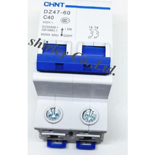 1PCS Chint DZ47-60 2P Air Switch Miniature Circuit Breaker DZ47 2Pin Household Switch Short Circuit Protector 3A 4A 6A 10A-125A