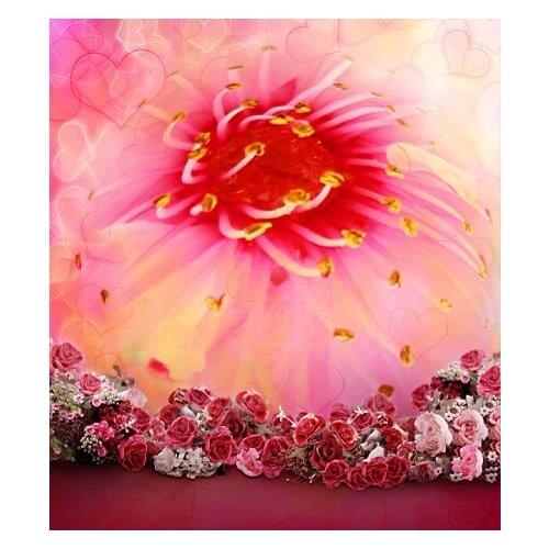 VinylBDS Pink Peach Blosso Children Background Fundo Flower Photo Backdrop Backgrounds Cotton Washable Photo Backdrops LK 2619