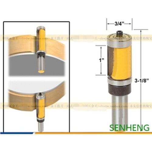 1piece 1/2*3/4*1 two bearings trimming side tools milling machine woodworking cutter tools cnc router bits