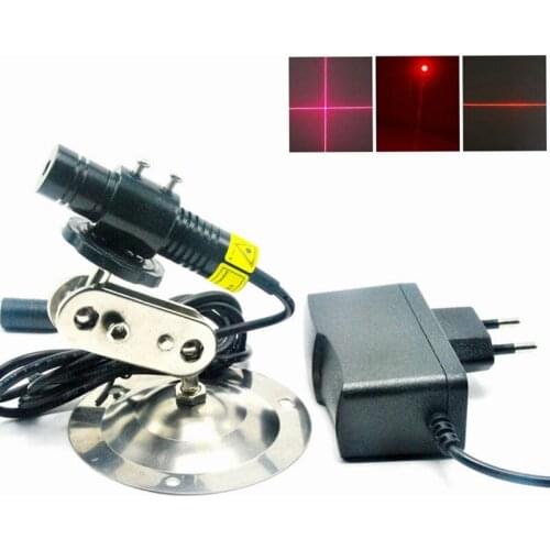 100mW 650nm Red Laser Diode Dot Line Cross Locator Module w 5V 1A Adapter + 16mm Heatsink