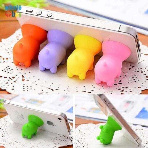 1000pcs/lot Wholesale Universal Pure Silica Gel Multi Color Pig Sucker Stand Holder Lazy Bracket Stand for Ipad Tablet Samsung