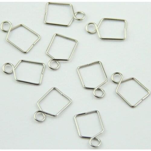 1000pcs 12mm metal connector hooks square shape hanging metal hanging rings crystal prism balls