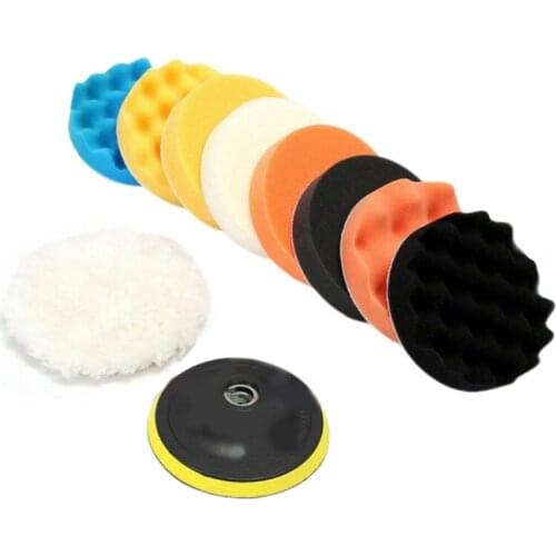 11Pcs 4/5/6/7 inch Auto Cleaning Tool Kit Car Polishing Pad Auto Cleaning Sponge Scratch Remover Polishing Sponge
