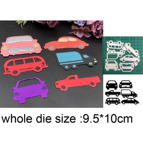 6pcs Car Bus Metal Cutting Dies stamp and dies Stencils for DIY Scrapbooking dies Paper Card Making Embossing Die Cut Craft dies