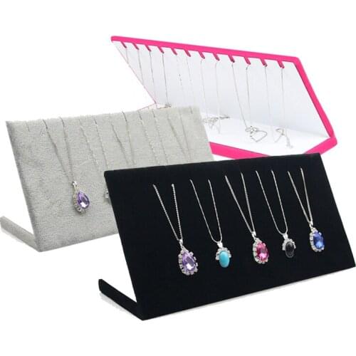 Velvet Necklace Storage Pendant Organizer Holder Jewelry Storage Board Bracelet Necklace Display Stand Jewelry Display