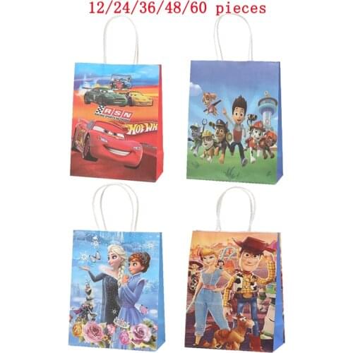 Baby Shower Disney Toy Story Theme Happy Birthday Party Paper Candy Box Kids Gift Cookies Packaging Bags Cars Party Decorations