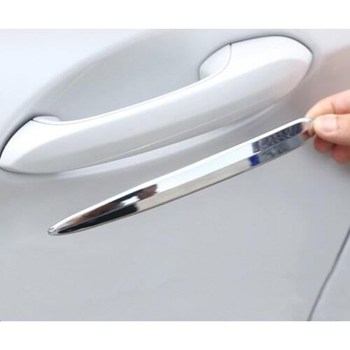 Car Styling Door Handle Decorative Cover Sequins For BMW 5 Series G30 2018 2019 Exterior Doorknob Trim Strips