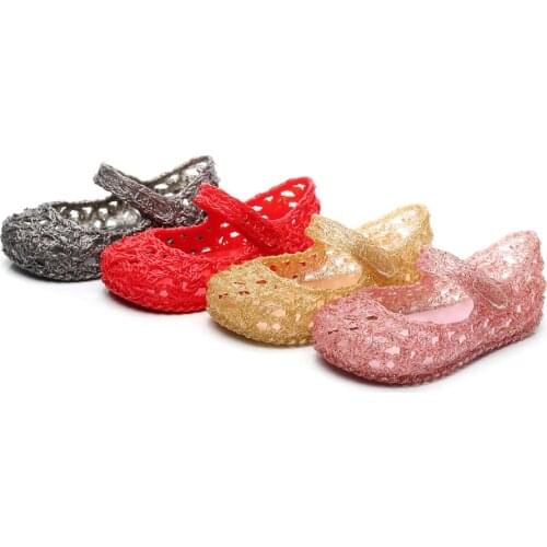 Childrens Jelly Sandals Cute Baby Fashion Hallow Beach Shoes Girlss Bird next crystal Summer sandals