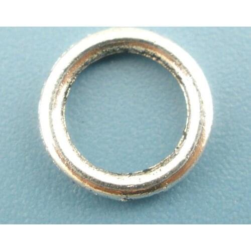 DoreenBeads Retail 300PCs Silver Color Soldered Closed Jump Ring 8mm Dia.Findings