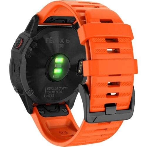 Fenix 6 Pro/Sapphire 22mm QuickFit Sport Silicone Wristband Strap for Garmin Instinct/Fenix 5/5 Plus/Forerunner 935/Quatix 5