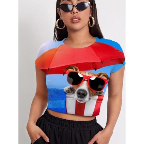 3d Tshirt Dog T shirt Women Animal Funny T shirts Hip Hop T-shirts 3d Rock Shirt Print Womens Clothing Punk Rock New Male