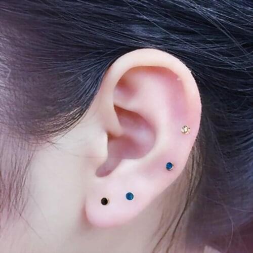 Iutopian Simple Mini Stud Earrings For Women 316L Medical Stainless Steel Don't Fake Anti Allergy 6 Colors #CJ031