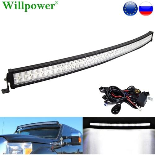 Offroad SUV Car Roof 300W 52" Curved LED Light Bar For Ford Jeep Chevy Dodge 4x4 Truck Pickup SUV Driving Fog Lights LED Bar