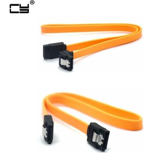 2pcs Serial SATA 3 Data HDD Hard Disk Drive Signal Cable Black Straight High Speed 45CM Sata3.0 Solid State Hard Disk